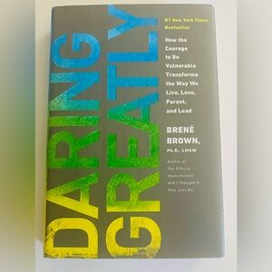 Daring Greatly by Brené Brown — Hardcover Book, Gray with Gradient Title